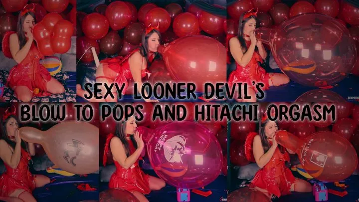 Sexy Looner Devil&#039;s Blow to Pops and Hitachi Orgasm