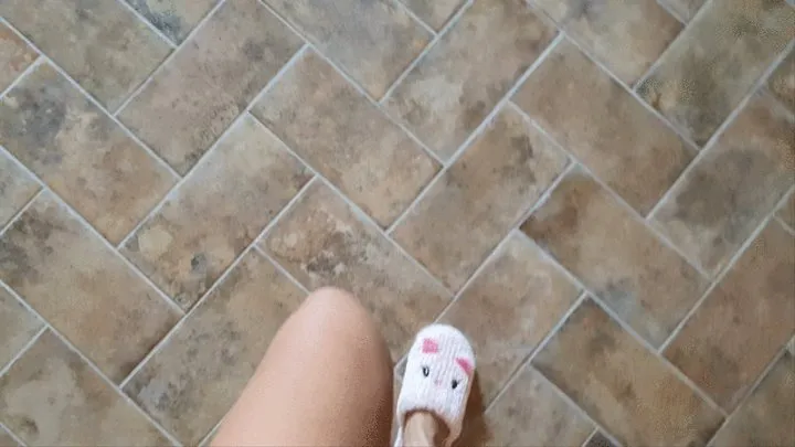 1st pink furry mule house slippers loss video