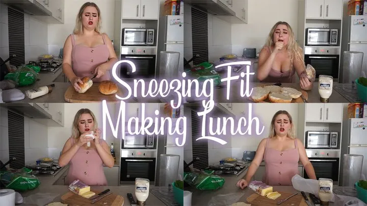 Sneezing Fit While Making Lunch