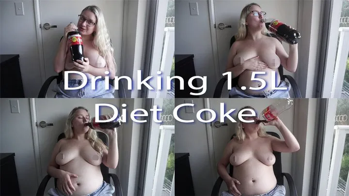 Chubby Girl Chugs Coke