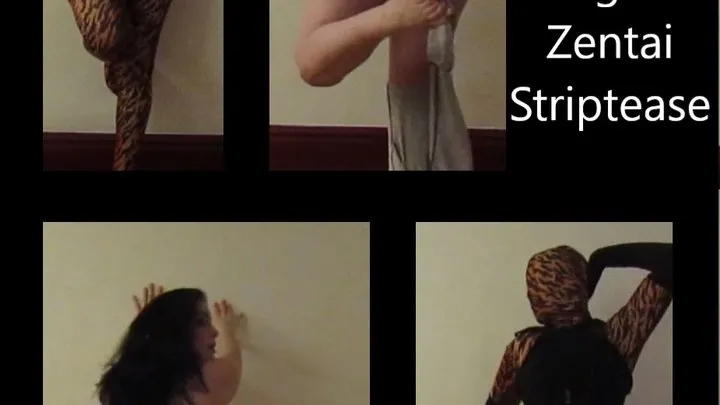 Tiger Zentai Striptease