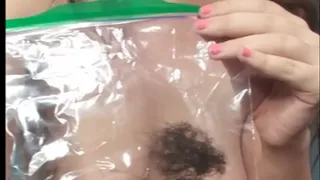 Trimming and Bagging My Bush For You! Pubic Hair, Hairy Pussy Fetish