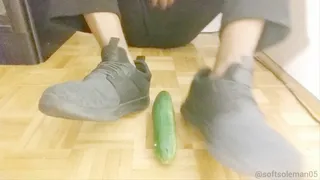 My male feet play with a cucumber (2019)