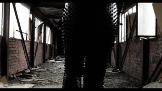 Suspended and spanked in the abandoned factory