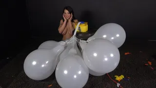 Gabbie Carter Blow Pops a Cluster on Balloon Machine!