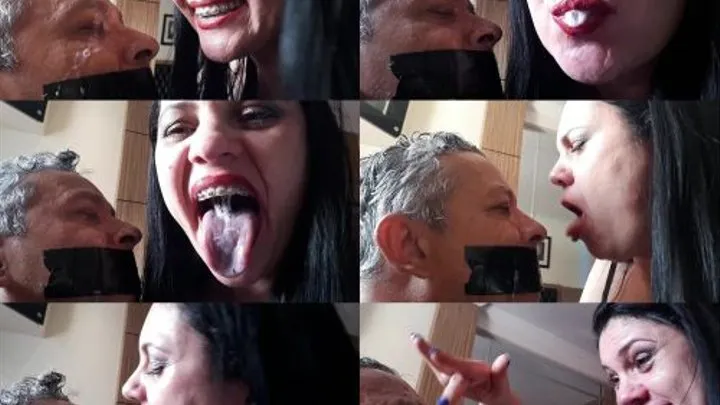 DELICIOUS SPIT WITH PHLEGM AND COUGH - *GODDESS LETICIA MILLER* & SLAVE DJALMA - EXCLUSIVE LM VIDEOS DECEMBER 2020 - CLIP 4- never published