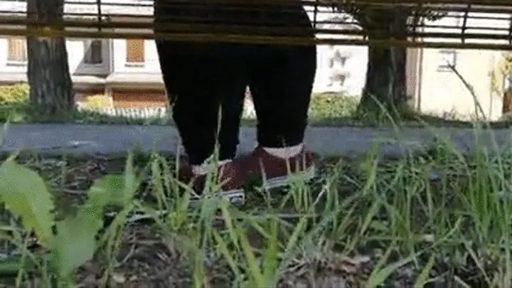 Dirty feet in the park