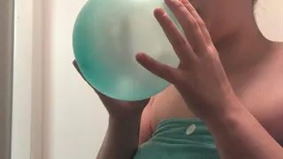 Blowing balloons