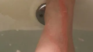 Shaving my left leg