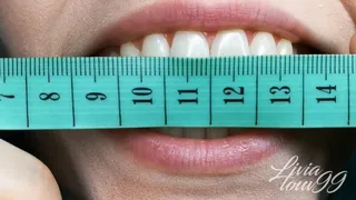 Measuring my teeth and showing off my jawbones
