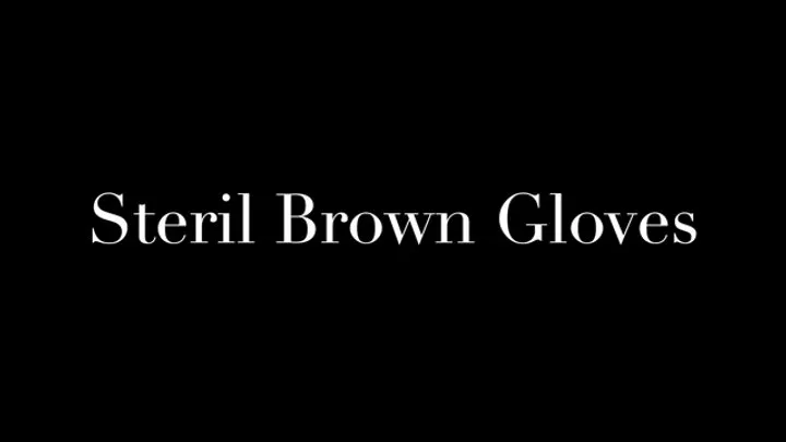 EXTRACTS SPERM WITH STERIL BROWN GLOVES