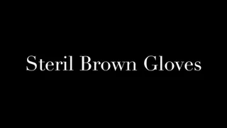 EXTRACTS SPERM WITH STERIL BROWN GLOVES