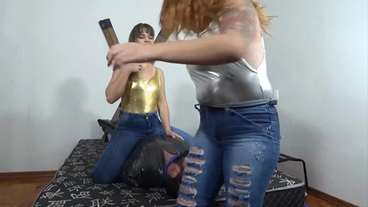 JEANS DESTROYING THE SLAVE'S FACE PART 2 BY AMY PLACCO AND SCARLET WHITE (NO NUDE)