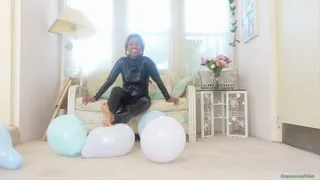 POPPING balloons with toes 7