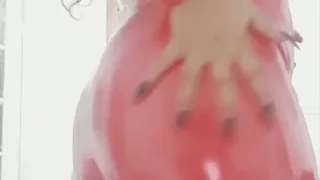 Red PVC Ass Worship