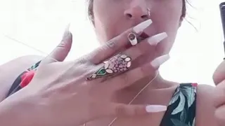 Chastity Queen Smoking POV