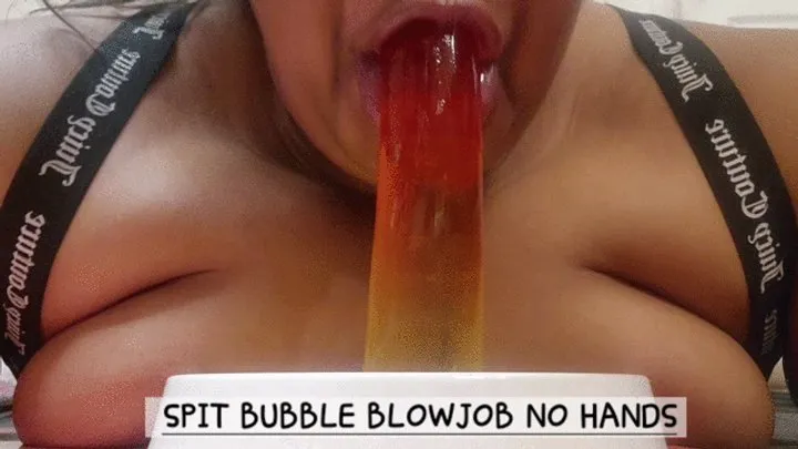 SPLIT BUBBLE BLOWJOB NO HANDS