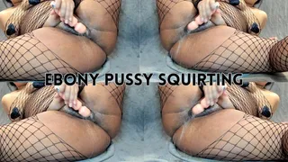 Ebony pussy squirt