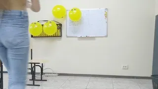 B2P at school with yellow balloons