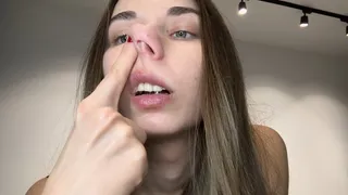 Pick one's nose (custom video)