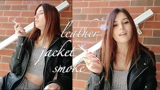 Leather Jacket Outside Smoking