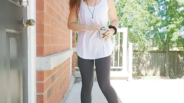 Black Converse and Leggings Smoking