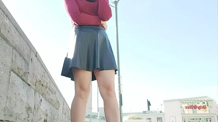 Cigarette In A Leather Skirt And Red Vans Video #2