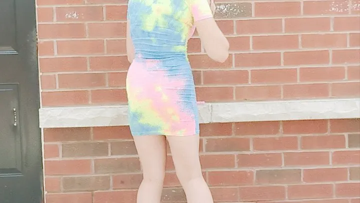 Short Tie Dye Dress And White Vans #1