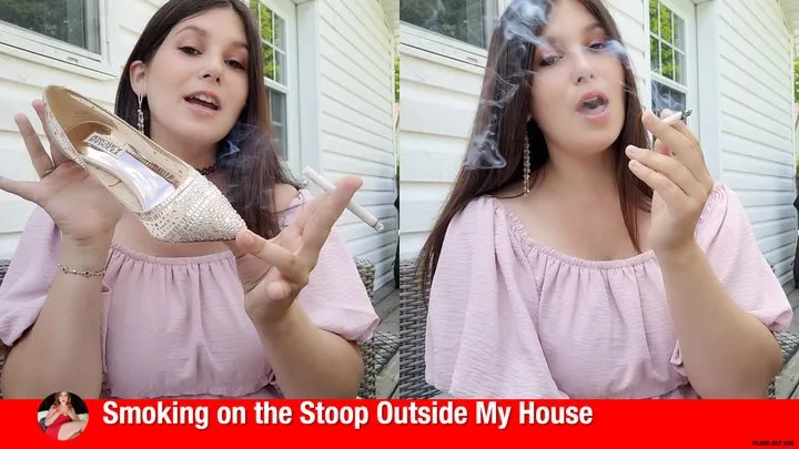 A sexy smoke on the stoop