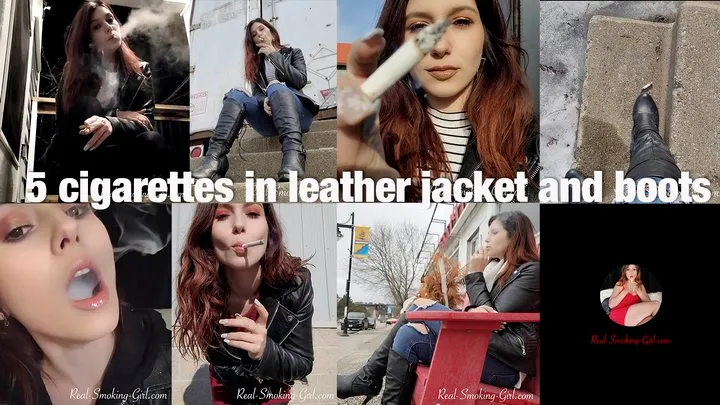 5 Cigarettes in Leather (20+ minutes of SMOKING)