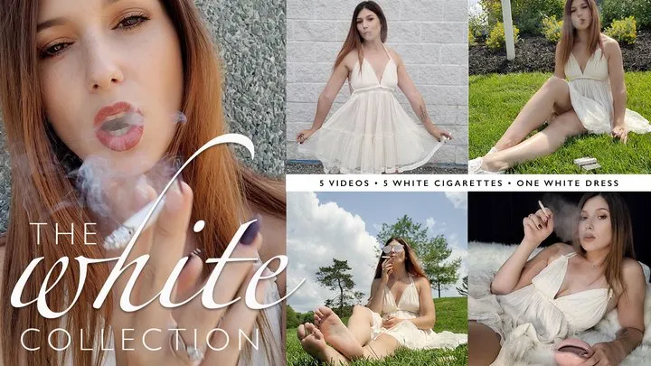 The White Collection: Five All-White Cigarettes in My Lacy White Minidress