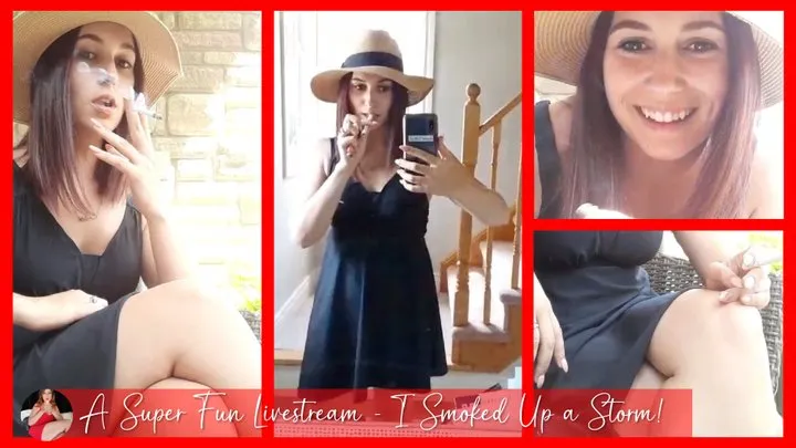 Fun Livestream in a Cute Short Dress