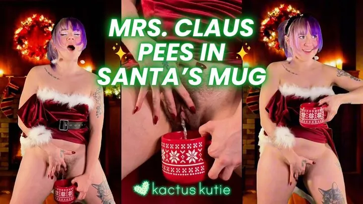 mrs claus pees in santa's mug