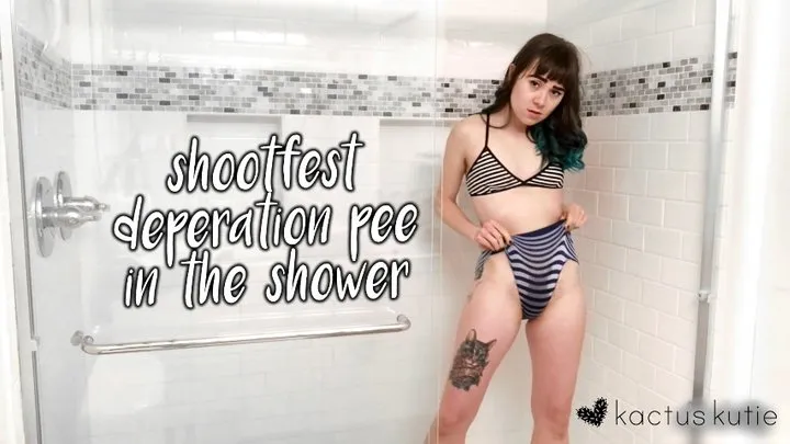 shootfest desperation pee in the shower (throwback thursday)
