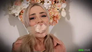 Aubrey - Roped & Taped FULL Bondage + 3 Gag Video