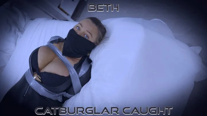 Beth - Burglar Caught Alt ( Tape Gagged, Tape Bondage, Wrap Gagged, Microfoam Tape Gag, OTN Gag, Hogtie, Bandage Tape Gag, Duct Tape Gag )