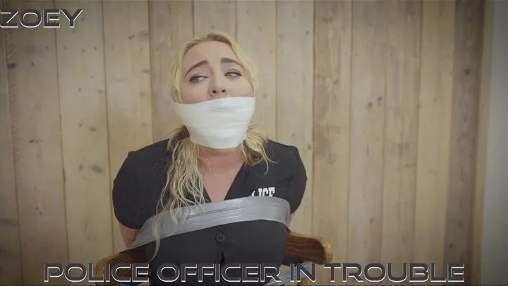 Zoey - Cop Captured By Fugitive ( Tape Bondage, Clear Tape Gag, Bondage, BDSM, Gagged Women, Microfoam Tape Gag, OTN gag, Wrap gagged, Wrap Gag, Tape Gagged )