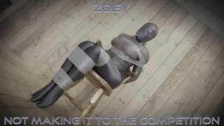 Zoey - Not Making it to the Competition Alt ( Swimsuit, Tape Bondage, Boobs Exposed, Wrap Gagged, Pantyhose Hooded, Microfoam Tape Gag, Duct Tape Gag, Bandage wrap gag and Blindfold )