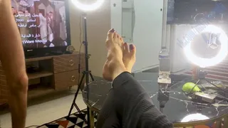 foot fitsh cum on my foot