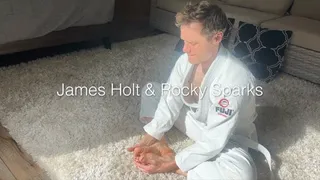 Horny Karate Gi Footjob & Blowjob with James Holt & Rocky Sparks