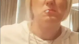 Megan smoking
