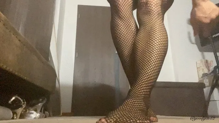 leather and fishnet