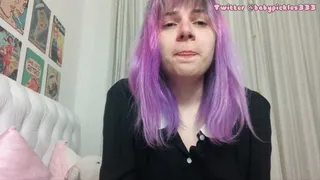 sick girls sneezes and puts phlegm, snot and spit on her pussy JOI