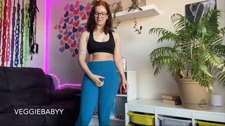 g-string and leggings JOI with cum countdown