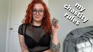 pleasure Domme's chastity rules - how I'd keep you locked up, JOI, CEI