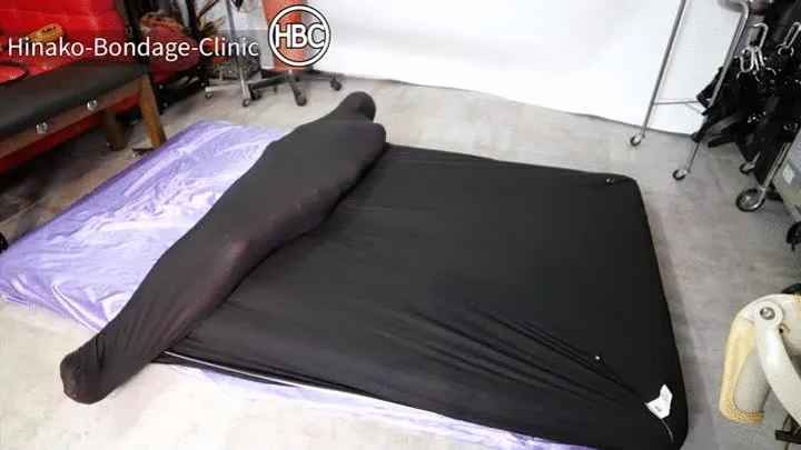 Rare Masturbation Assistance; Wearing Zentai Tights and Rolled Up in a Sheet