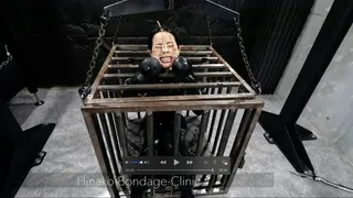 Stupid Fucking Latex Bitch Gets Locked in a Cage and Has Her Dumb Face Stretched Out by Facehugger