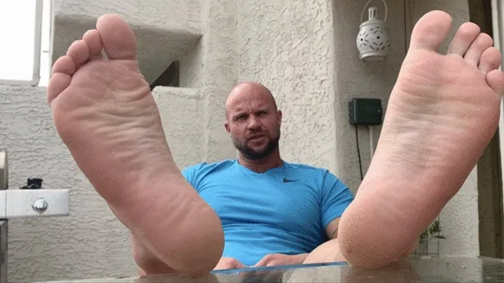 air drying my stinky gym feet while you worship them