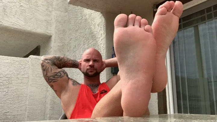 You absolutely love my sweaty smelly manly crossed feet