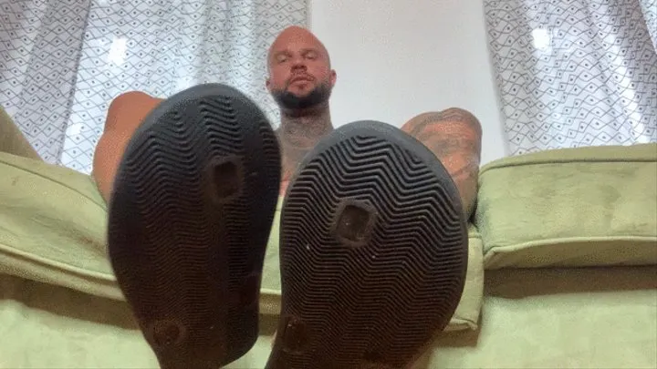 Giant uses his HUGE feet to rub tinys cock with cum countdown